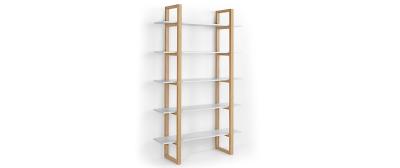 Barton: Natural beech wood | Shelves: Black
